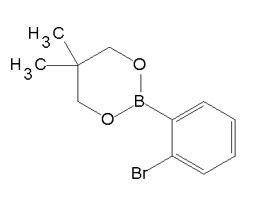 Chemical structure of 2-(2-bromophenyl)-5,5-dimethyl-1,3,2-dioxaborinane