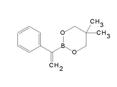 Chemical structure of 5,5-dimethyl-2-(1-phenylvinyl)[1,3,2]dioxaborinane
