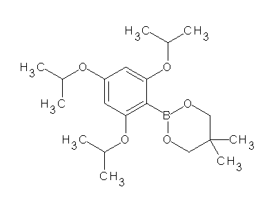 Chemical structure of 5,5-dimethyl-2-(2,4,6-triisopropoxyphenyl)-1,3,2-dioxaborinane