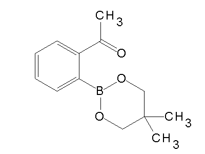 Chemical structure of 1-(2-(5,5-dimethyl-1,3,2-dioxaborinan-2-yl)phenyl)ethanone