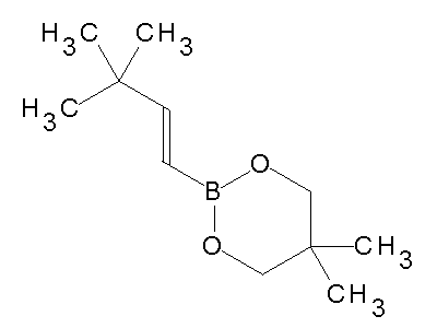 Chemical structure of 5,5-dimethyl-2-(2-t-butylethen-1-yl)-1,3,2-dioxaborinane