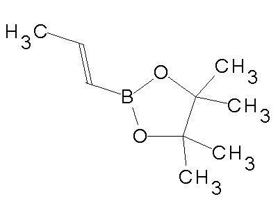 Chemical structure of 1-propenyl pinacolyl boronate