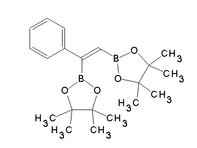 Chemical structure of Phenyl-1,2-ethylenediboronic acid bis(pinacol) ester