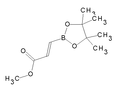 Chemical structure of (E)-methyl 3-(4,4,5,5-tetramethyl-1,3,2-dioxaborolan-2-yl)acrylate