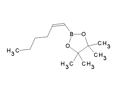 Chemical structure of tetramethyldimethylene (Z)-1-hexenylboronate