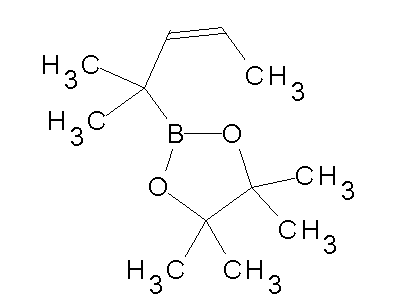 Chemical structure of pinacol 1-[1,1-dimethyl-2(Z)-butenyl]boronate