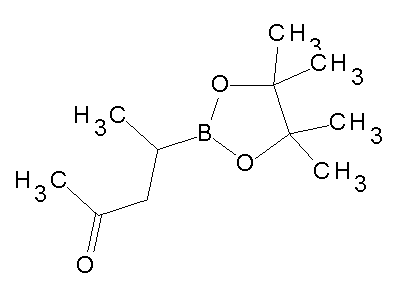 Chemical structure of 4-(4,4,5,5-tetramethyl-1,3,2-dioxaborolan-2-yl)pentan-2-one