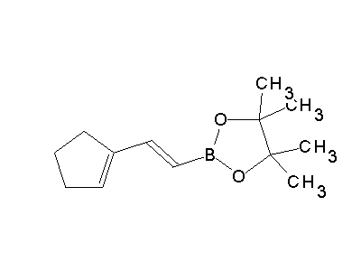 Chemical structure of (E)-pinacol 2-cyclopentenylethenyl boronate
