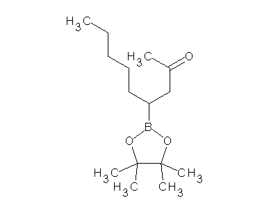 Chemical structure of 4-(4,4,5,5-tetramethyl-1,3,2-dioxaborolan-2-yl)nonan-2-one