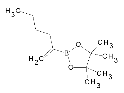 Chemical structure of 2-(hex-1-en-2-yl)-4,4,5,5-tetramethyl-1,3,2-dioxaborolane