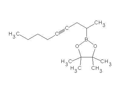 Chemical structure of 2-(non-4-yn-2-yl)-4,4,5,5-tetramethyl-1,3,2-dioxaborolane