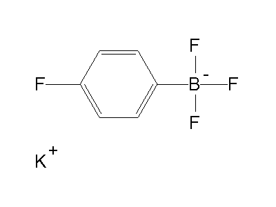Chemical structure of potassium 4-fluorophenyltrifluoroborate