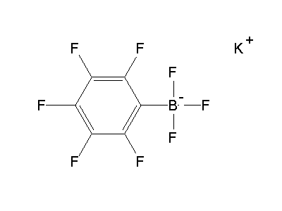 Chemical structure of potassium perfluoro-phenyltrifluoroborate