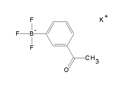 Chemical structure of potassium 3-acetylphenyltrifluoroborate