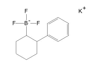 Chemical structure of potassium trifluoro-(2-phenylcyclohexyl)boranuide