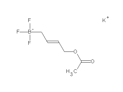 Chemical structure of potassium trifluoro(4-acetoxy-2-butenyl)borate
