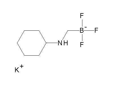 Chemical structure of potassium cyclohexylaminomethyltrifluoroborate
