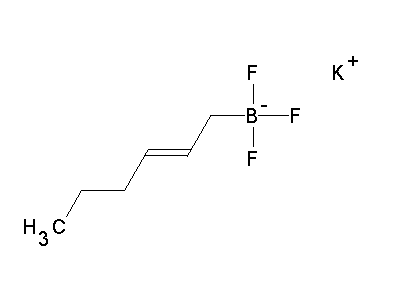 Chemical structure of potassium trifluoro(2-hexenyl)borate