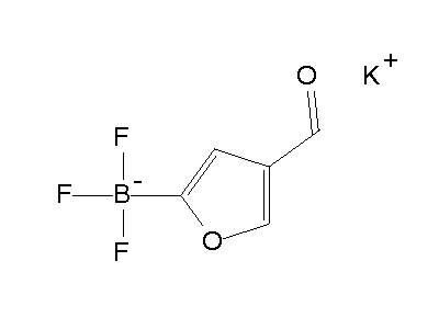 Chemical structure of potassium 4-formylfuran-2-trifluoroborate
