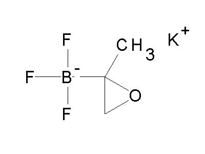 Chemical structure of potassium 1-methyl-1-trifluoroboratooxirane