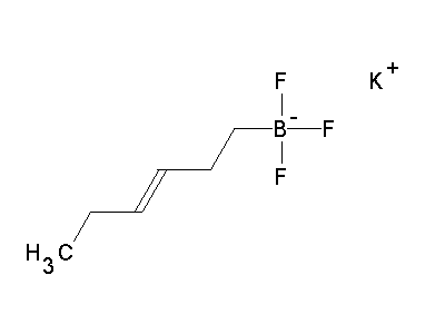 Chemical structure of potassium 3-hexenyltrifluoroborate
