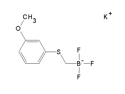 Chemical structure of potassium 3-methoxy-phenylsulfanylmethyltrifluoroborate