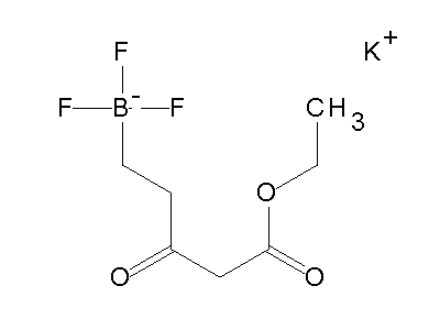Chemical structure of potassium ethyl 3-oxo-5-(trifluoroborato)pentanoate